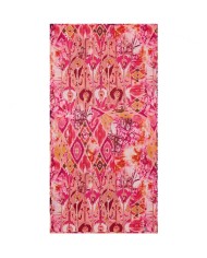 telo mare da donna con fantasia tribale e patch logata | FK telo mare da donna con fantasia tribale e patch logata | FK