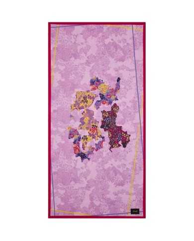 FK Telo Donna FK23-A294U P-EM mare microfibra con fantasia di colla...