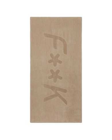 telo mare beige da uomo logato in grande al centro | FK