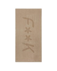 telo mare beige da uomo logato in grande al centro | FK telo mare beige da uomo logato in grande al centro | FK