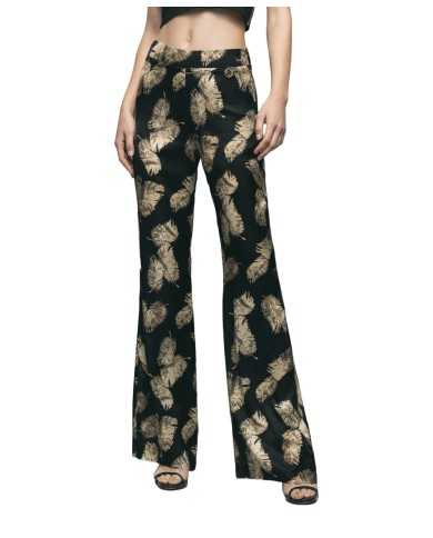 GAELLE Pantalone Donna GBDM17531 P-EM vita alta e gamba larga con f... GAELLE Pantalone Donna GBDM17531 P-EM vita alta e gamba larga con f...