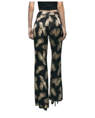 GAELLE Pantalone Donna GBDM17531 P-EM vita alta e gamba larga con f... GAELLE Pantalone Donna GBDM17531 P-EM vita alta e gamba larga con f...