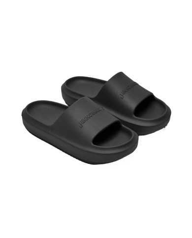 sandalo nero da donna con logo in rilievo | HINNOMINATE sandalo nero da donna con logo in rilievo | HINNOMINATE