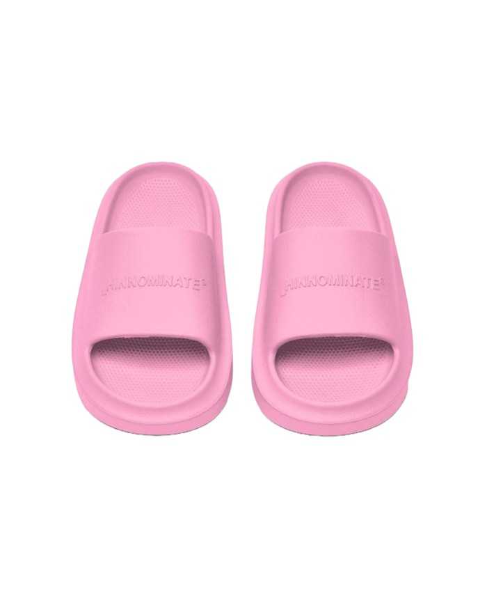 sandalo rosa bonbon da donna con logo in rilievo | HINNOMINATE