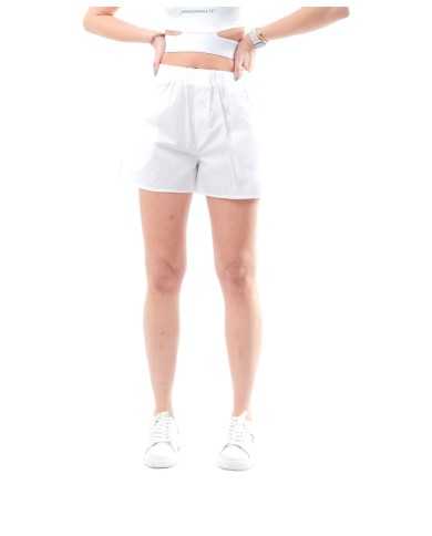 bermuda bianche da donna con vita a coulisse e logo | HINNOMINATE bermuda bianche da donna con vita a coulisse e logo | HINNOMINATE