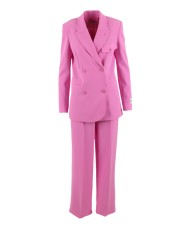 tailleur rosa bonbon da donna con giacca a doppiopetto | HINNOMINATE