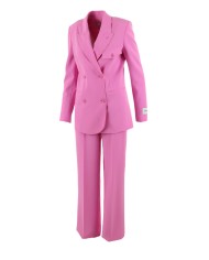 tailleur rosa bonbon da donna con giacca a doppiopetto | HINNOMINATE