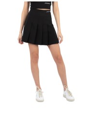 gonna nera da donna logato in vita con pieghe | HINNOMINATE