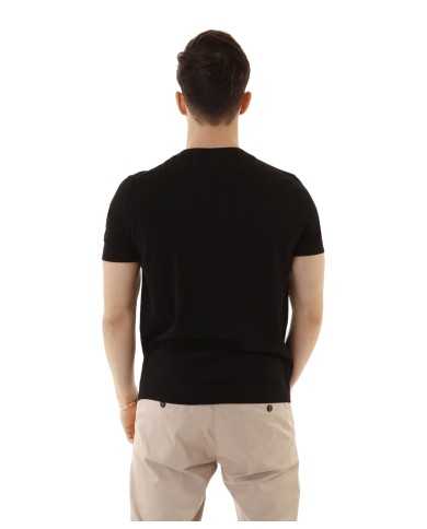 maglia nera da uomo in cotone a tinta unita | HOMEWARD maglia nera da uomo in cotone a tinta unita | HOMEWARD