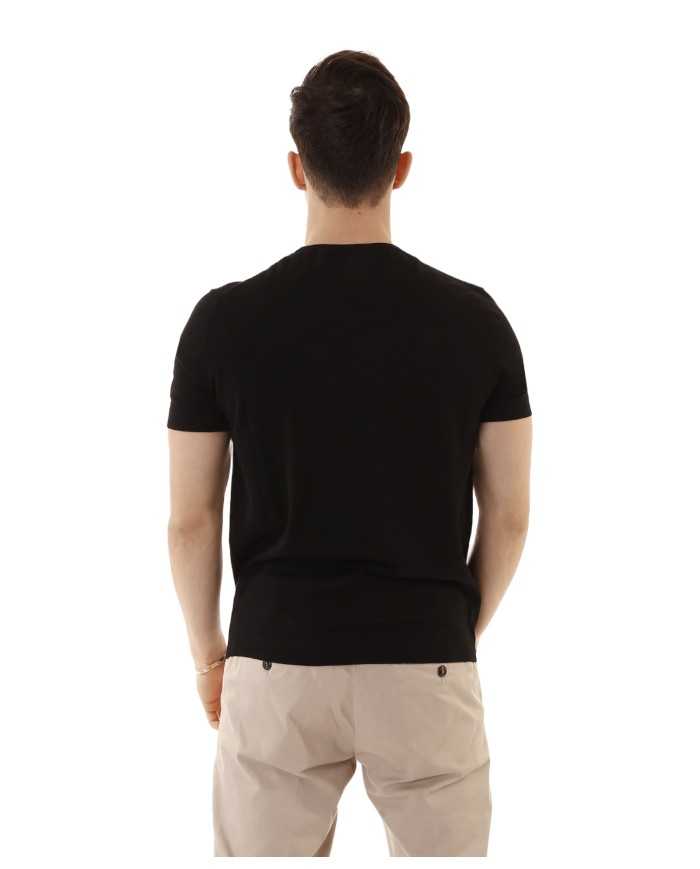 maglia nera da uomo in cotone a tinta unita | HOMEWARD maglia nera da uomo in cotone a tinta unita | HOMEWARD