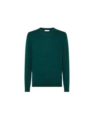 maglia verde inglese da uomo con logo ricamato su petto | SUN68 maglia verde inglese da uomo con logo ricamato su petto | SUN68