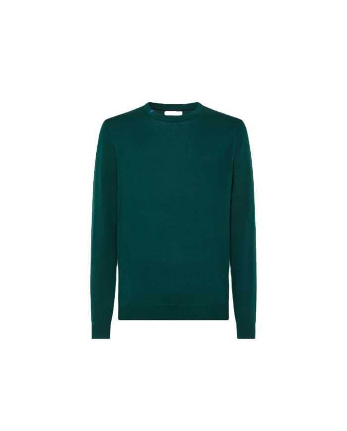 maglia verde inglese da uomo con logo ricamato su petto | SUN68 maglia verde inglese da uomo con logo ricamato su petto | SUN68