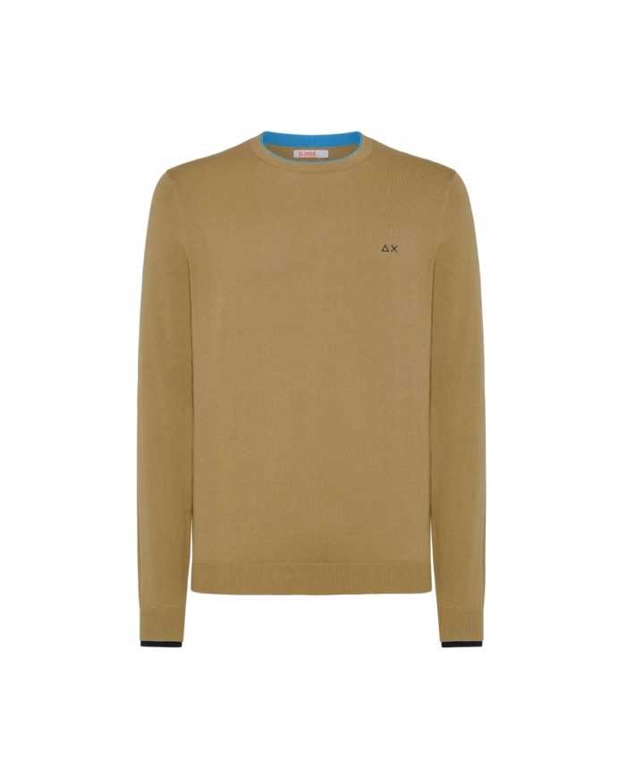 maglia cammello da uomo con doppio tessuto su polsi e scollo | SUN68 maglia cammello da uomo con doppio tessuto su polsi e scollo | SUN68