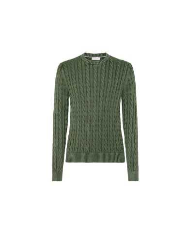 maglia militare da donna lavorata a costine stile round cable | SUN68 maglia militare da donna lavorata a costine stile round cable | SUN68