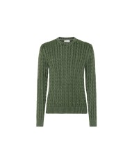 maglia militare da donna lavorata a costine stile round cable | SUN68