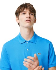 polo blu/azzurro da uomo in Petit Piquet logato | LACOSTE