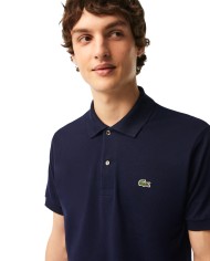 polo blu navy da uomo in Petit Piquet logato | LACOSTE