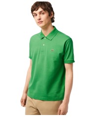 polo verde da uomo in Petit Piquet logato | LACOSTE