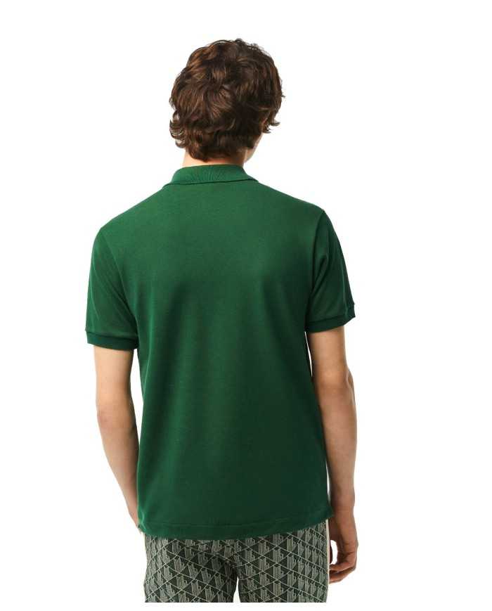 polo verde da uomo in Petit Piquet logato | LACOSTE