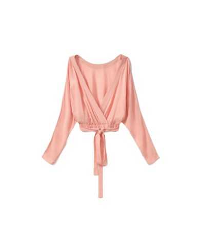 camicia cipria da donna aperto su schiena | MAR DE MARGAR camicia cipria da donna aperto su schiena | MAR DE MARGAR