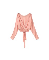 camicia cipria da donna aperto su schiena | MAR DE MARGAR camicia cipria da donna aperto su schiena | MAR DE MARGAR