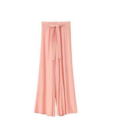 pantalone largo cipria da donna con fusciacca | MAR DE MARGARITAS pantalone largo cipria da donna con fusciacca | MAR DE MARGARITAS
