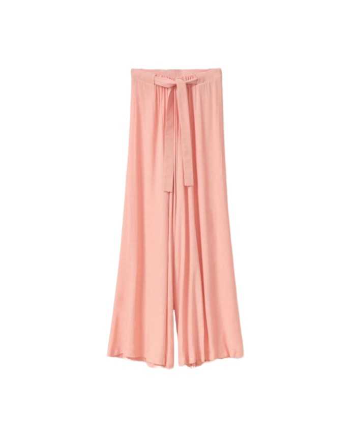 pantalone largo cipria da donna con fusciacca | MAR DE MARGARITAS pantalone largo cipria da donna con fusciacca | MAR DE MARGARITAS