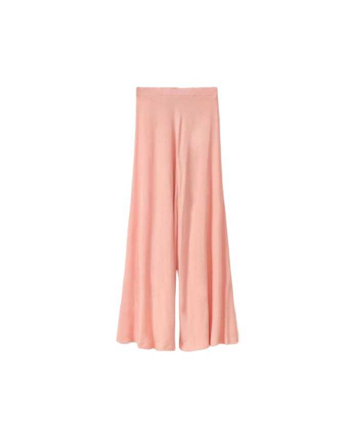 pantalone largo cipria da donna con fusciacca | MAR DE MARGARITAS pantalone largo cipria da donna con fusciacca | MAR DE MARGARITAS