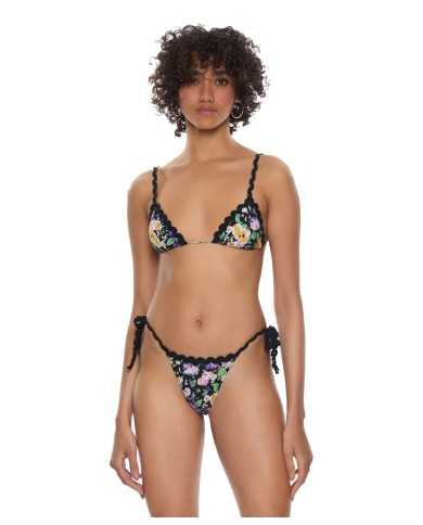 bikini da donna con fantasia floreale e passamaneria crochet | ME FUI bikini da donna con fantasia floreale e passamaneria crochet | ME FUI