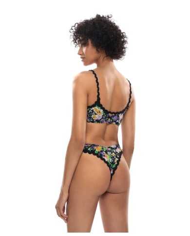 bikini da donna con fantasia floreale e bordi in passamaneria | ME FUI bikini da donna con fantasia floreale e bordi in passamaneria | ME FUI