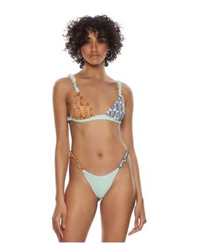bikini verde acqua da donna con fantasia tribale | ME FUI bikini verde acqua da donna con fantasia tribale | ME FUI