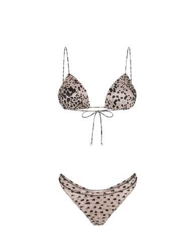 bikini maculato da donna con fantasia leopardata e accessorio | ME FUI bikini maculato da donna con fantasia leopardata e accessorio | ME FUI