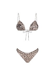 bikini maculato da donna con fantasia leopardata e accessorio | ME FUI bikini maculato da donna con fantasia leopardata e accessorio | ME FUI