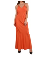 abito arancio da donna con gonna dritta e scollo a v | KOCCA abito arancio da donna con gonna dritta e scollo a v | KOCCA