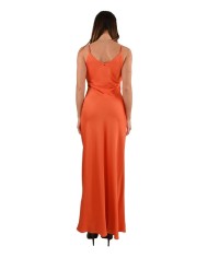 abito arancio da donna con gonna dritta e scollo a v | KOCCA abito arancio da donna con gonna dritta e scollo a v | KOCCA