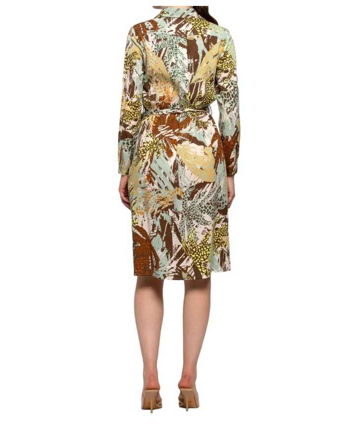 abito verde/arancio da donna con fantasia multicolore | KOCCA abito verde/arancio da donna con fantasia multicolore | KOCCA