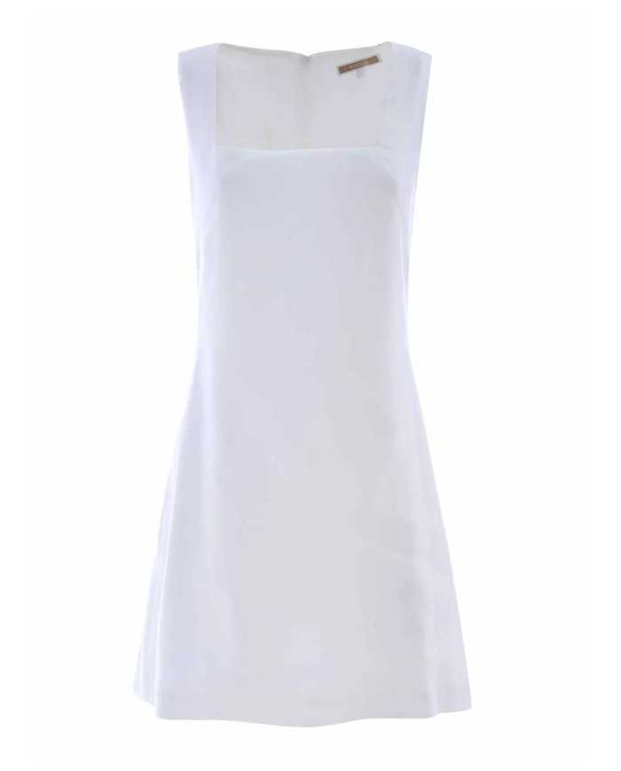 abito bianco da donna con scollo quadrato e girovita stretto | KOCCA abito bianco da donna con scollo quadrato e girovita stretto | KOCCA