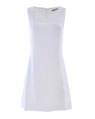 abito bianco da donna con scollo quadrato e girovita stretto | KOCCA abito bianco da donna con scollo quadrato e girovita stretto | KOCCA