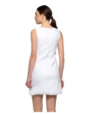 abito bianco da donna con scollo quadrato e girovita stretto | KOCCA abito bianco da donna con scollo quadrato e girovita stretto | KOCCA