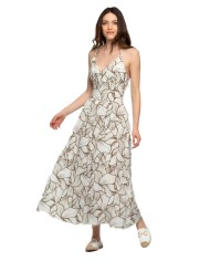 abito fango da donna con fantasia floreale e corpino impero | KOCCA abito fango da donna con fantasia floreale e corpino impero | KOCCA