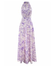 abito panna/lilla da donna con fantasia floreale | KOCCA