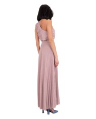 abito polvere brillante da donna con gonna dritta e fascia | KOCCA