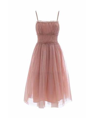 abito brandy da donna con corpino e tessuto arricciato | KOCCA abito brandy da donna con corpino e tessuto arricciato | KOCCA