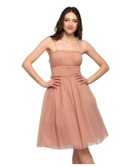 abito brandy da donna con corpino e tessuto arricciato | KOCCA abito brandy da donna con corpino e tessuto arricciato | KOCCA