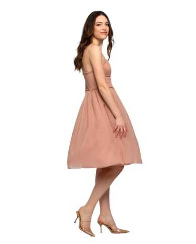 abito brandy da donna con corpino e tessuto arricciato | KOCCA abito brandy da donna con corpino e tessuto arricciato | KOCCA