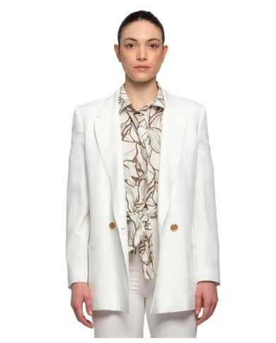 giacca latte/panna da donna con taglio dritto e lineare | KOCCA