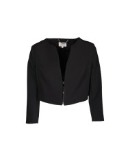 giacca nera da donna con taglio cropped e lettera k ricamata | KOCCA giacca nera da donna con taglio cropped e lettera k ricamata | KOCCA