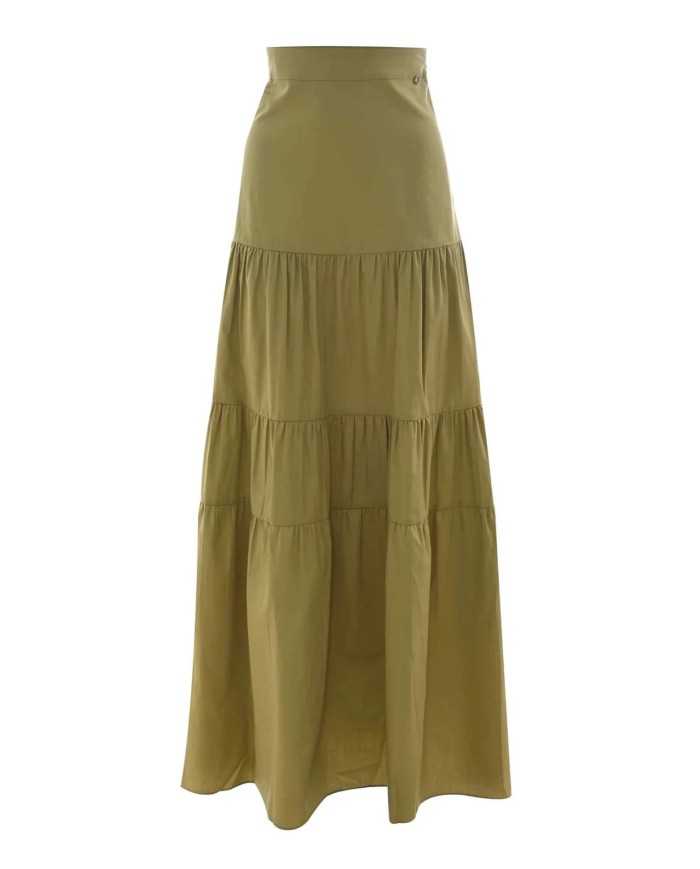 gonna svasata verde kaki da donna aderente sui fianchi | KOCCA gonna svasata verde kaki da donna aderente sui fianchi | KOCCA