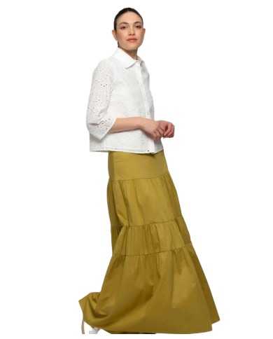 gonna svasata verde kaki da donna aderente sui fianchi | KOCCA gonna svasata verde kaki da donna aderente sui fianchi | KOCCA