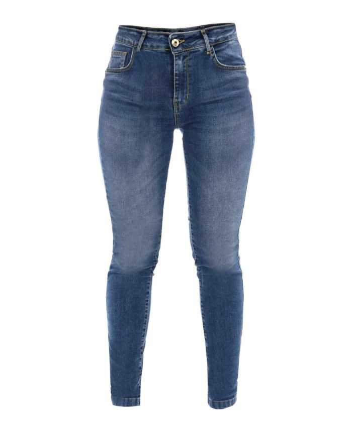 jeans slim denim chiaro da donna con tasche | KOCCA jeans slim denim chiaro da donna con tasche | KOCCA